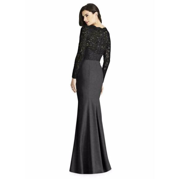 NEW! Dessy Collection Size 2 Marquis Lace Crepe Trumpet Dress $278 msrp I24-3 - Picture 2 of 9